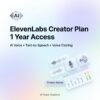 ElevenLabs Creator Plan – 1 Year – AI Power Solutions