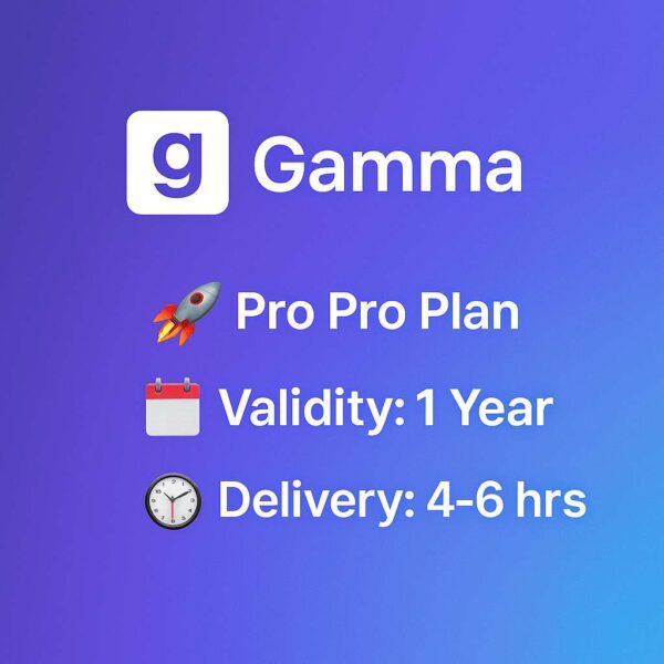 Gamma.AI PRO Official 1 Year Plan Available  