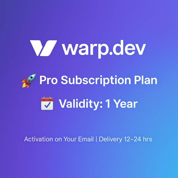 Warp.dev – 1 Year Pro Subscription Plan Private
