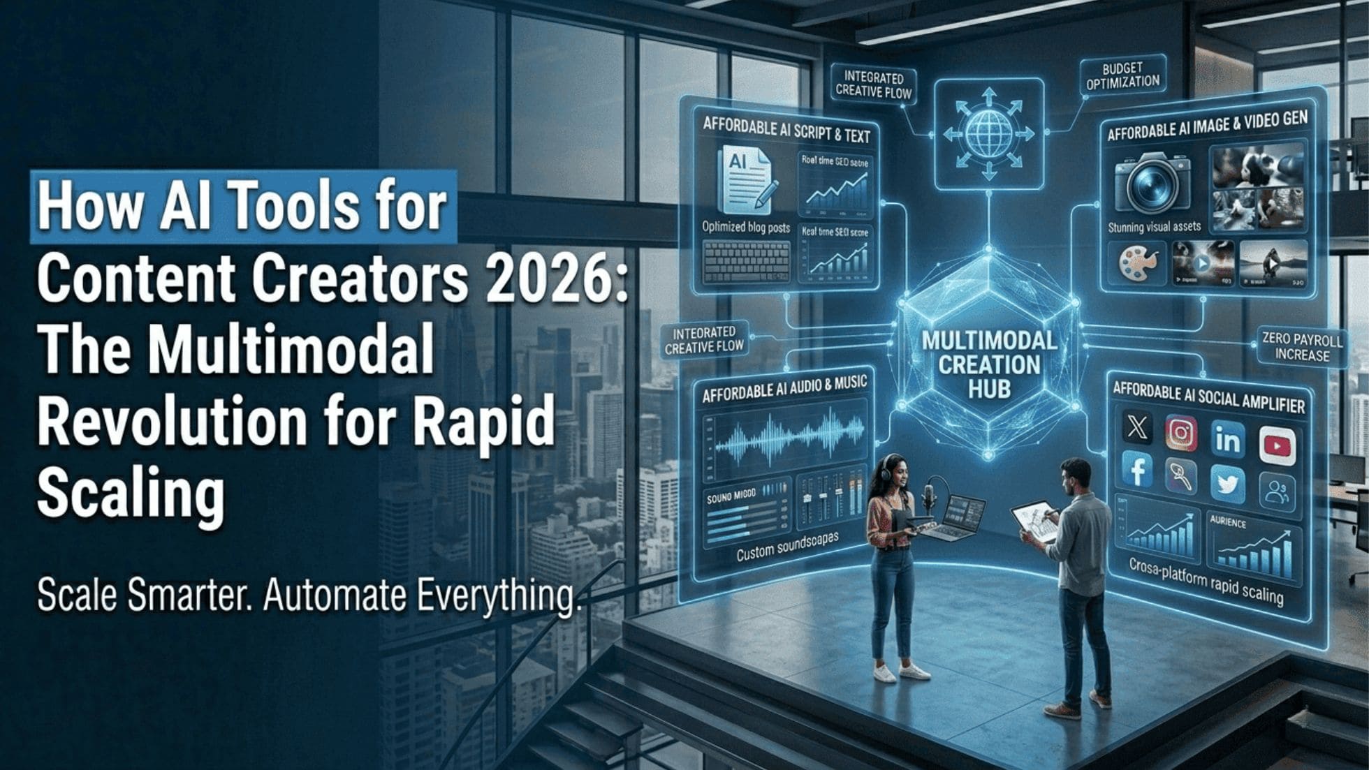 Affordable AI tools for content creators 2026 using multimodal AI to create faster and smarter content