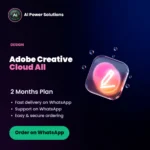 Adobe Creative Cloud All Apps Commercial Licence 2 month plan – AI Power Solutions India