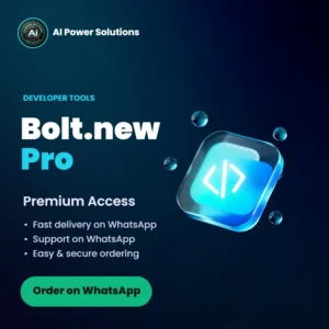 Bolt.new Pro – AI Power Solutions India