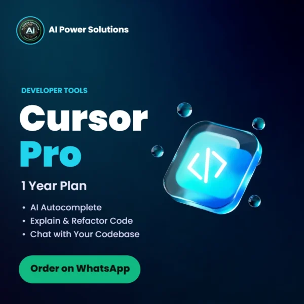 Cursor Pro Plan One Year – AI Power Solutions India