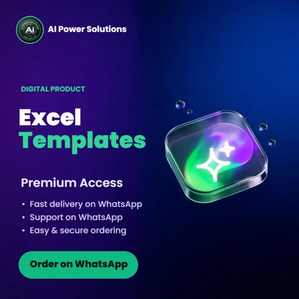 " Excel Templates 2024: Your Shortcut to Smart Work! – AI Power Solutions India