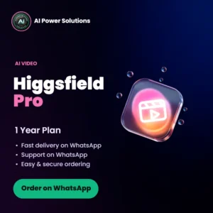 Higgsfield Pro – 1 Year Plan – AI Power Solutions India