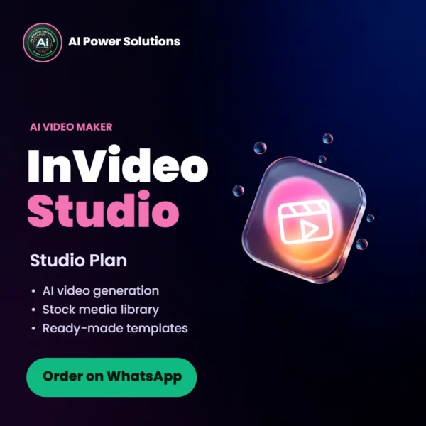 InVideo Studio Studio Plan subscription in India – AI Power Solutions
