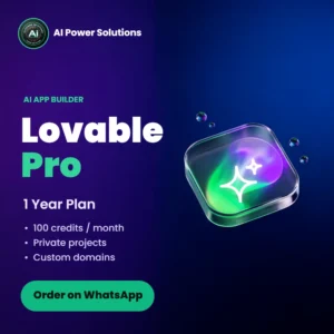 Lovable Pro 1 Year Plan subscription in India – AI Power Solutions