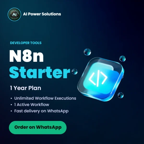 n8n Starter Plan – 1 Year – AI Power Solutions India