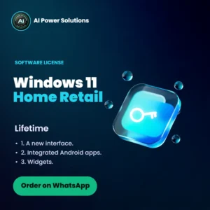 Windows 11 Home Retail License Key Lifetime Valid – AI Power Solutions India