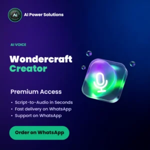Wondercraft Creator Plan – AI Power Solutions India