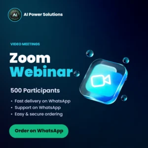 Zoom 500 participants plan webinar – AI Power Solutions India